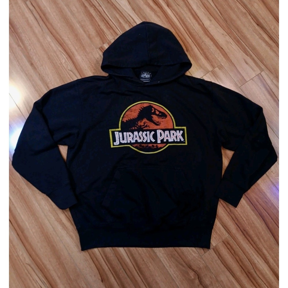 Vintage Y2K Jurassic Park Hoodie Universal Studios Size L Grunge Goth Gorpcore